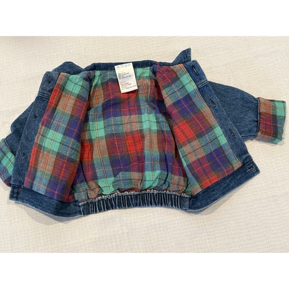 80s Unisex Peanuts Embroidered Jean Jacket Size 6-9 Months 100% Cotton - Picture 9 of 9